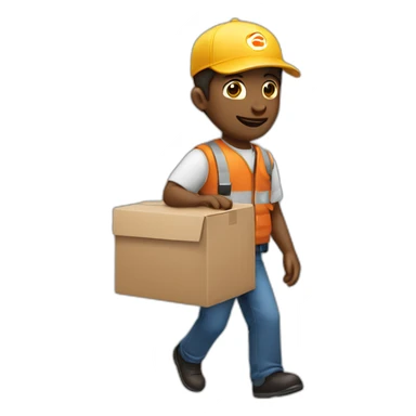 Very quickly delivery man sticker