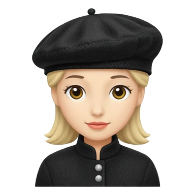 beret only no human sticker