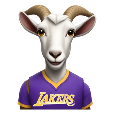 Goat wearing laker shirt sticker