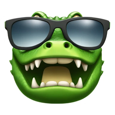 Alligator wearing sunglasses sticker