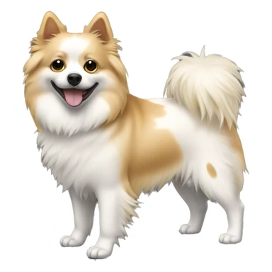 White and blonde spots spitz sticker