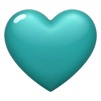 Teal heart sticker
