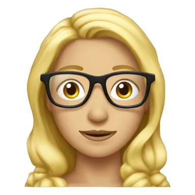 Femme châtain avec mèches blondes à lunettes sticker