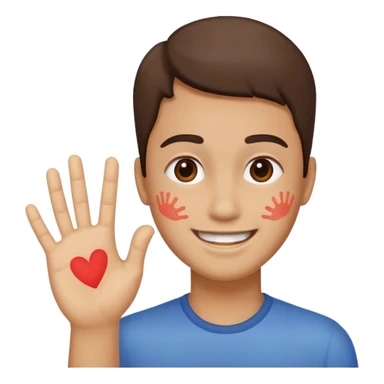 prance with hand print sticker