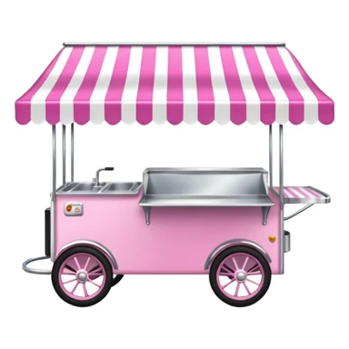 Pink food cart. sticker