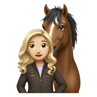 girl with horse sticker