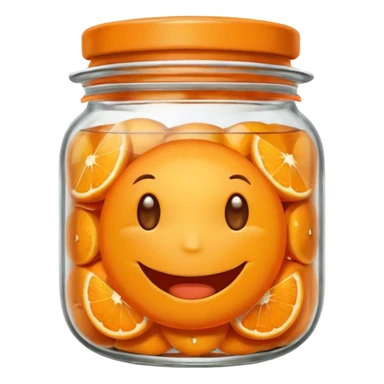 orange marmalade, simple and cute emoji style sticker