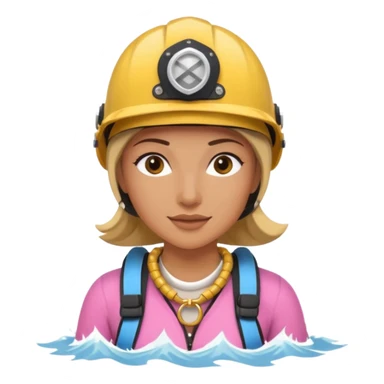 whitewater raftFemale with Gold Necklace sticker