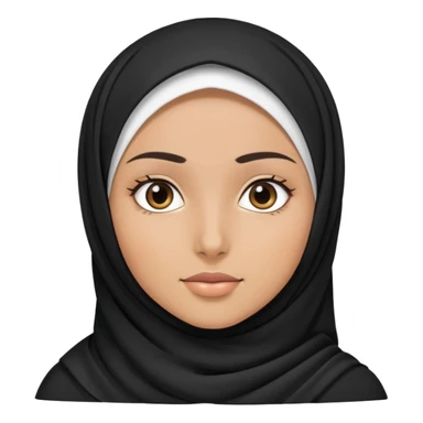girl wearing black hijab sticker