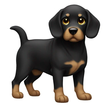 Remix this exact dog, just all black sticker