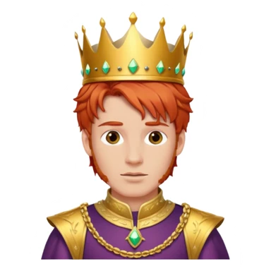 red-haired princes with crown sticker