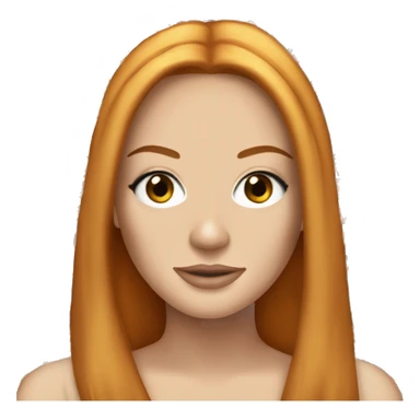 Lindsay Lohan with Ginger dark Long straight Hair sticker