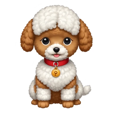toy poodle with collar that says Penny sticker