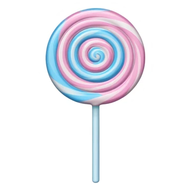 pastel pink and blue swirl lollipop sticker