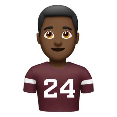 Maroon jersey number 24  sticker