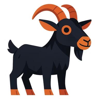 black goat sticker