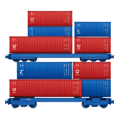 containers on a train sticker