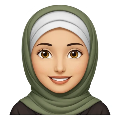 Tête jolie femme emoji arabe Réal sticker
