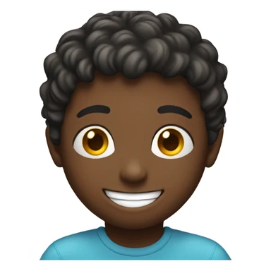 smiling boy with cup sticker