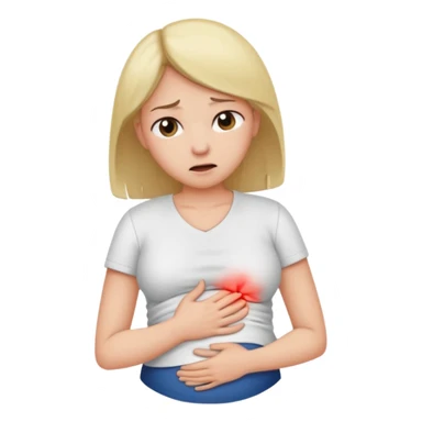 FEMME AVEC DOULEUR AU VENTRE sticker