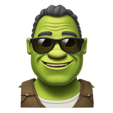 Shrek wearing sunglasses sticker