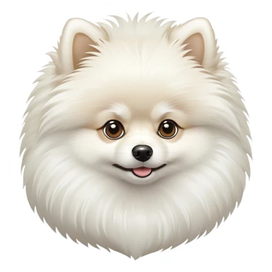 White Pomeranian  sticker