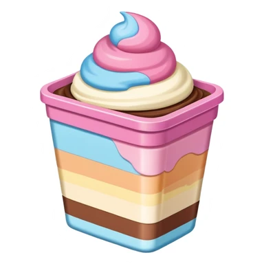 Neopolitan Ice-cream Tub sticker