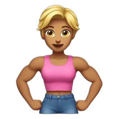 Une fille musclé sticker