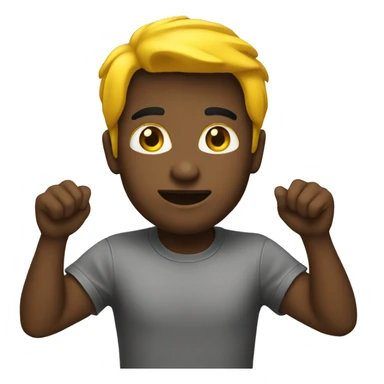 Emoji amarelo negro  sticker