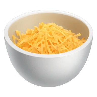 Bowl of shredded cheese sticker