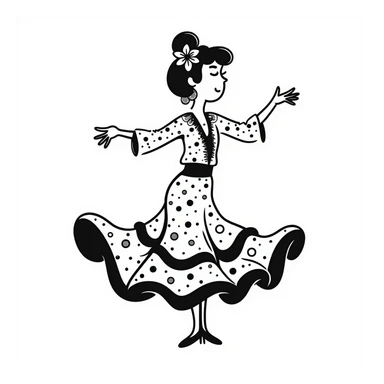 bandera gitana, estilo doodle a mano alzada sticker