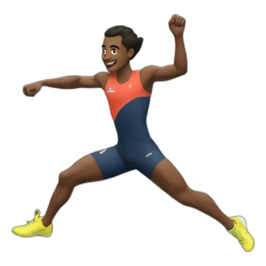 Saut en longueur athlétisme sticker