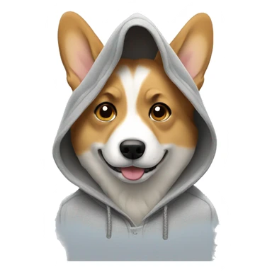 Corgi with hoodie on sticker