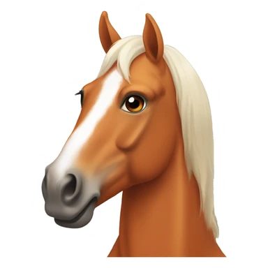 Orange horse with white line on face  sticker