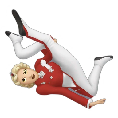 queen of england doing a backflip sticker