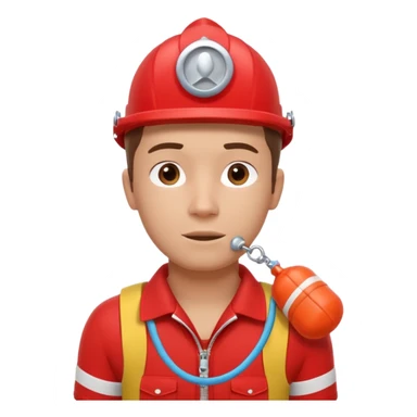 lifeguard portrait, head and shoulders only, wearing red lifeguard uniform, rescue whistle and buoy strap visible, confident alert expression, beach safety vibe, 3D cartoon, mobile game icon style, clean background, no text, no watermark
 sticker