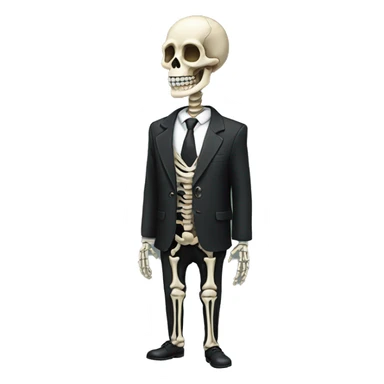 skeleton with suit sticker