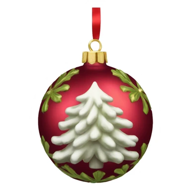 Christmas tree rococo bauble sticker