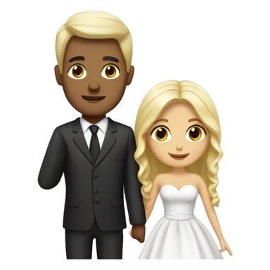 Couple married he is Tunisian and she is blonde Italian sticker