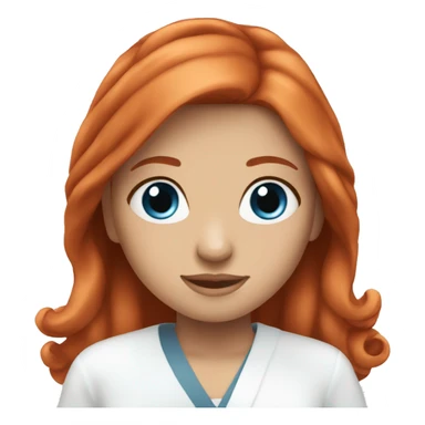Red-hair-girl blue-eyes spa sticker