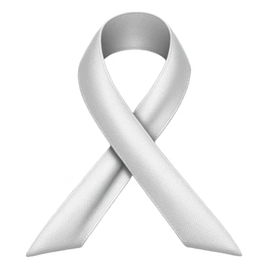 lung cancer white ribbon sticker