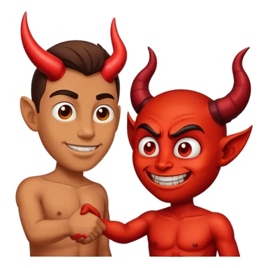 shaking hands wit devil  sticker