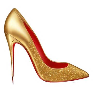 louboutin gold 10 cm stiletto sticker