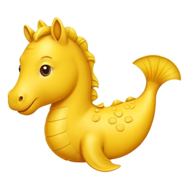 Peut tu me faire un emoji hippocampe jaune ? sticker