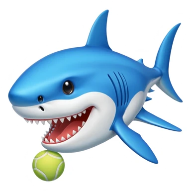 Tiburón con tenis azules sticker