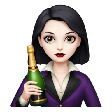 vampire with sampine bottle sticker
