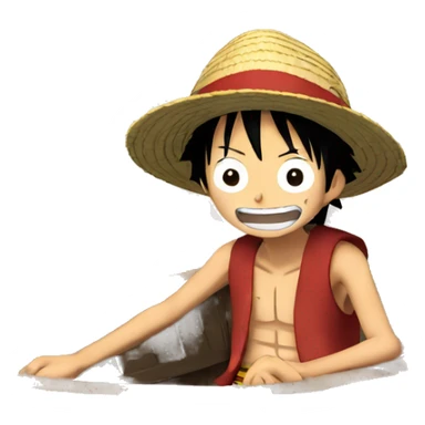 luffy in a boat sticker