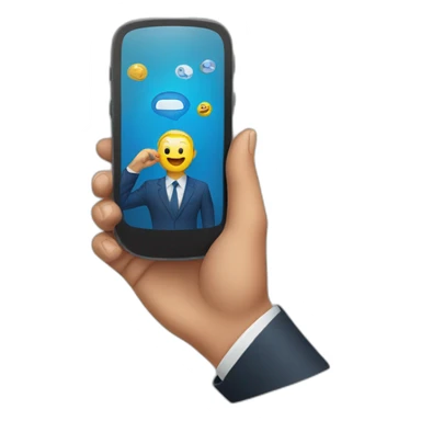 hand holding phone call sticker