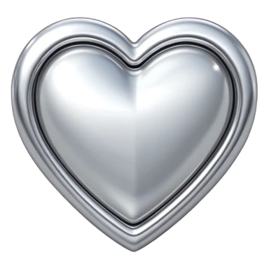 Chrome heart sticker