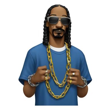 snoop dogg with chains sticker
